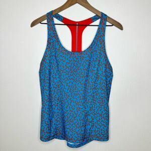 Lululemon Lightened Up Singlet Seawheeze Cheetos Blue and Orange Large w1k75s